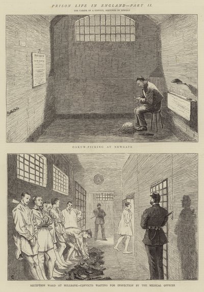 イギリスの刑務所生活、パートII 作： Alfred Chantrey Corbould